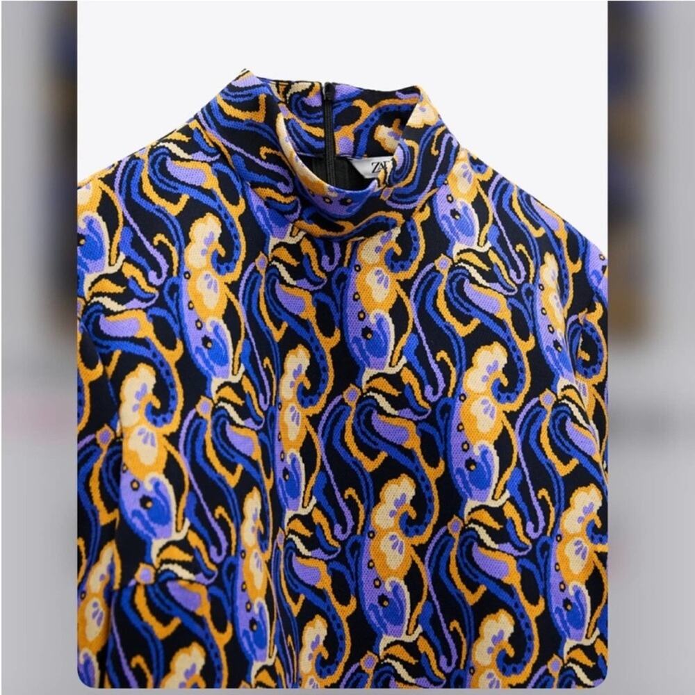 Zara Multicolor Patterned Top - Picture 11 of 13